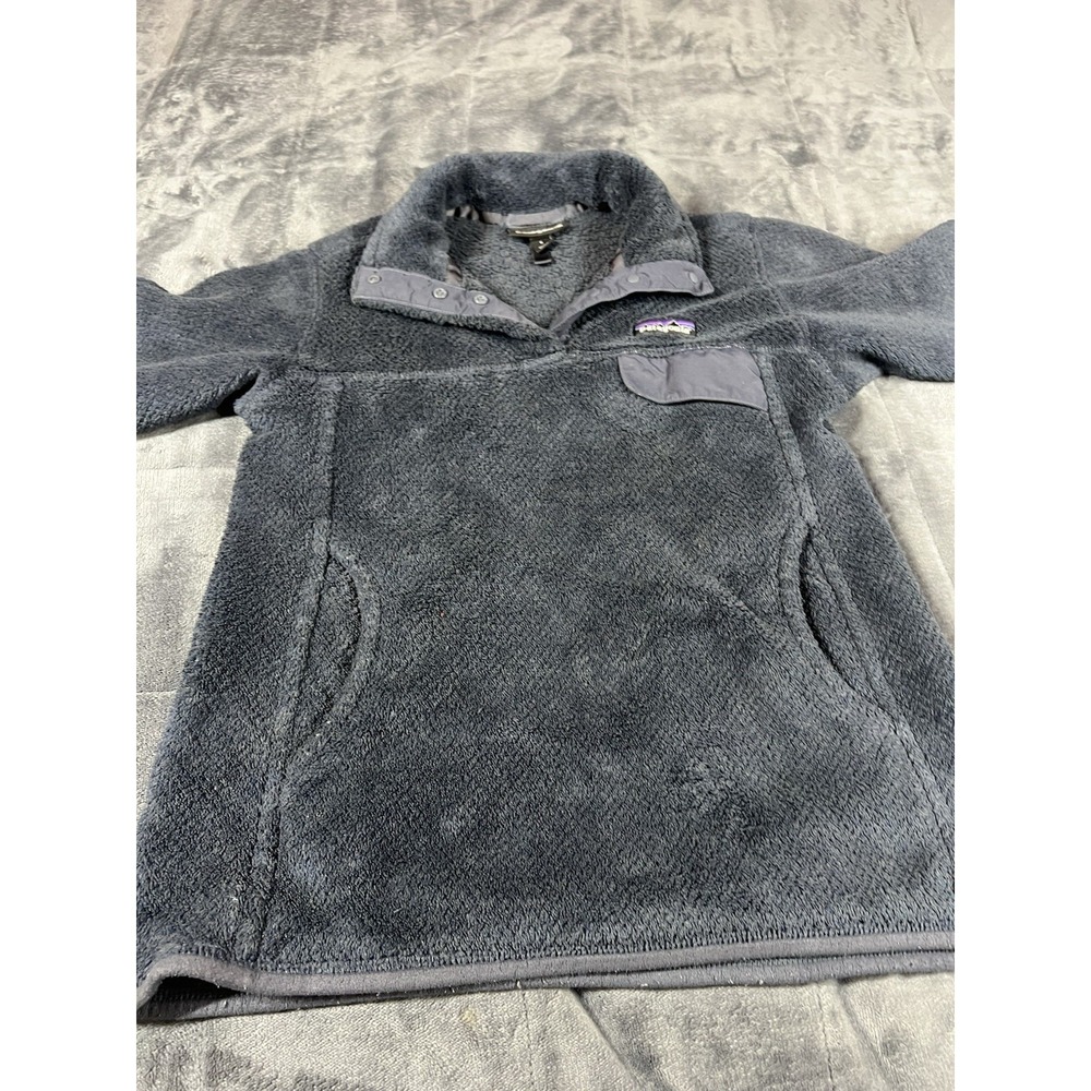 patagonia Fleece Quarter Zip Grayish‎ Blue pullover sweater Size S - Picture 4 of 10